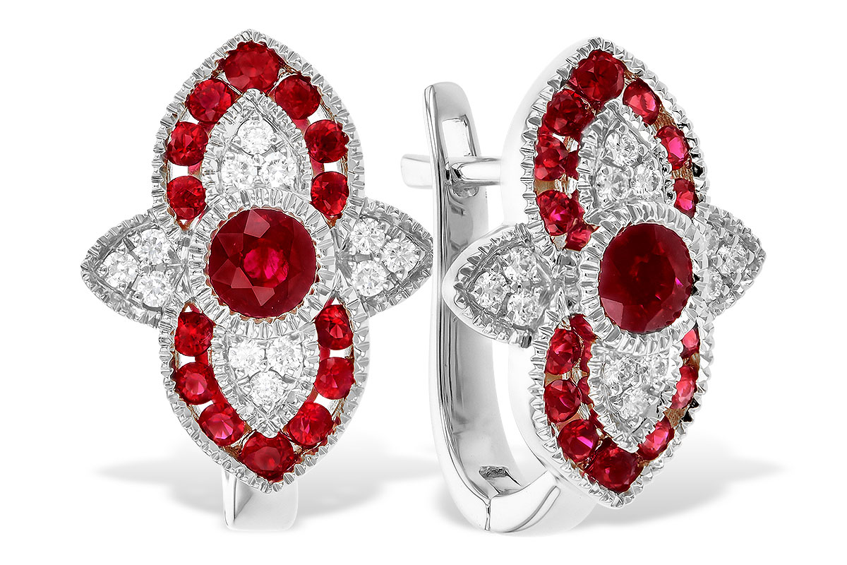 C274-18581: EARR .78 TW RUBY .90 TGW