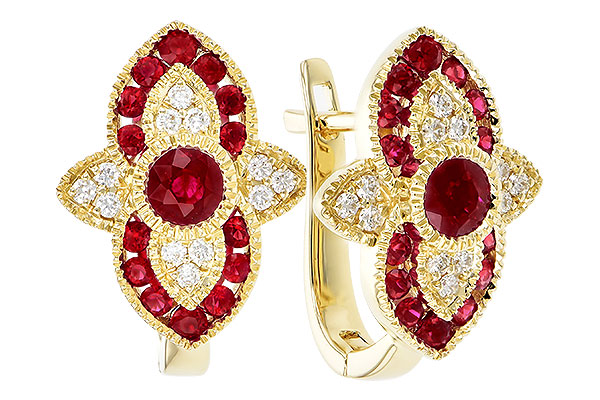 C274-18581: EARR .78 TW RUBY .90 TGW