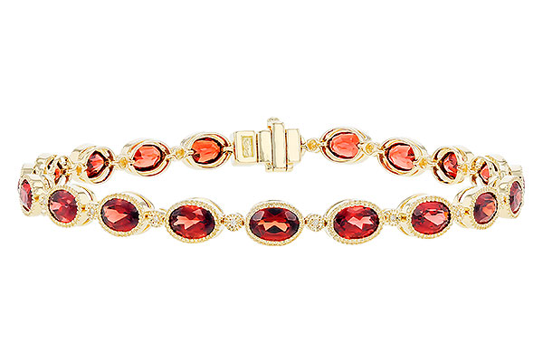 C274-20427: BRACELET 9.22 TW GARNET 9.26 TGW