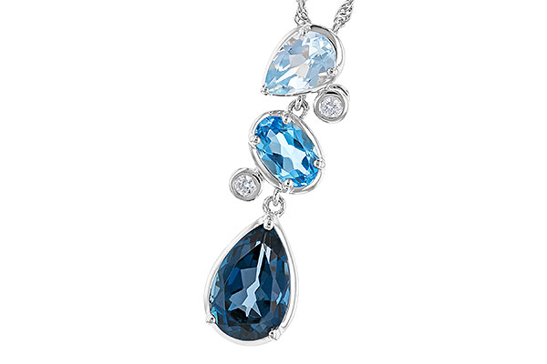 C274-21354: NECK 1.99 TW BLUE TOPAZ 2.02 TGW