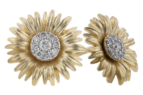 C274-22227: L274-21335 W/ YG PETALS & WG SETTINGS .14 TW