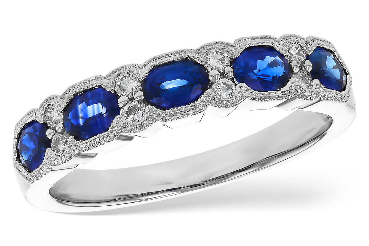 C274-24045: LDS WED RG .92 SAPPHIRE 1.04 TGW (4x3MM SAPP)