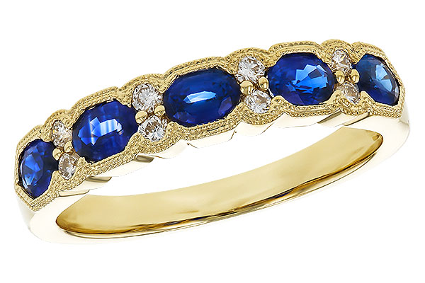 C274-24045: LDS WED RG .92 SAPPHIRE 1.04 TGW (4x3MM SAPP)