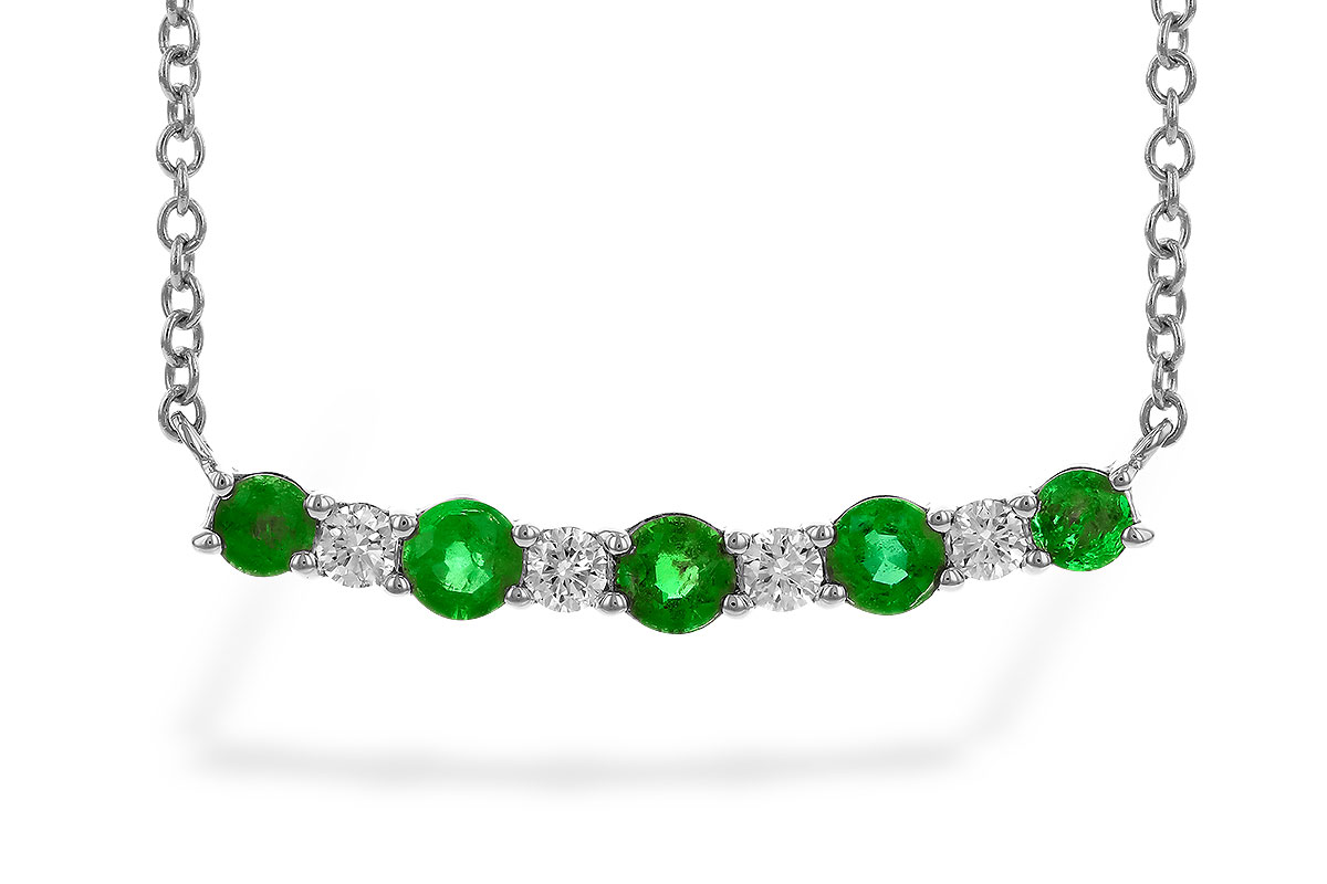 C274-25863: NECK .43 TW EMERALD .55 TGW