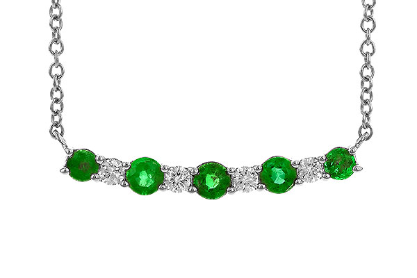 C274-25863: NECK .43 TW EMERALD .55 TGW