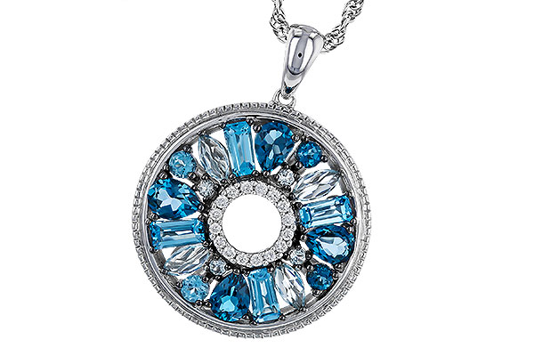 C275-13127: NECKLACE 1.67 BLUE TOPAZ 1.72 TGW