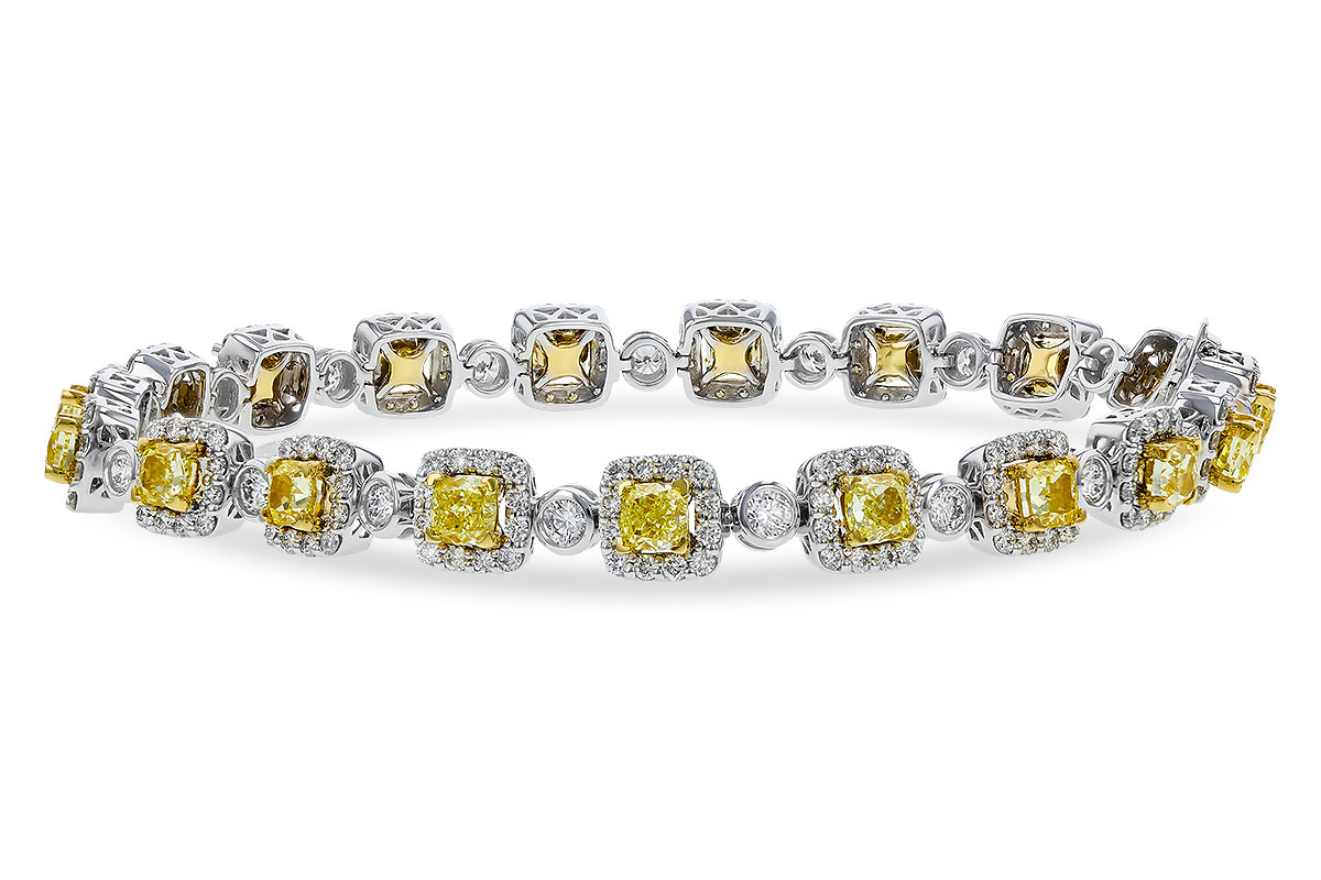 C275-13145: BRACELET 4.37 FANCY YELLOW DIAS 7.12 TW (7")