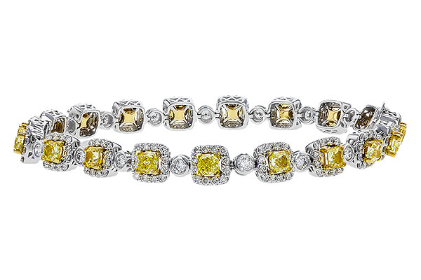 C275-13145: BRACELET 4.37 FANCY YELLOW DIAS 7.12 TW (7")