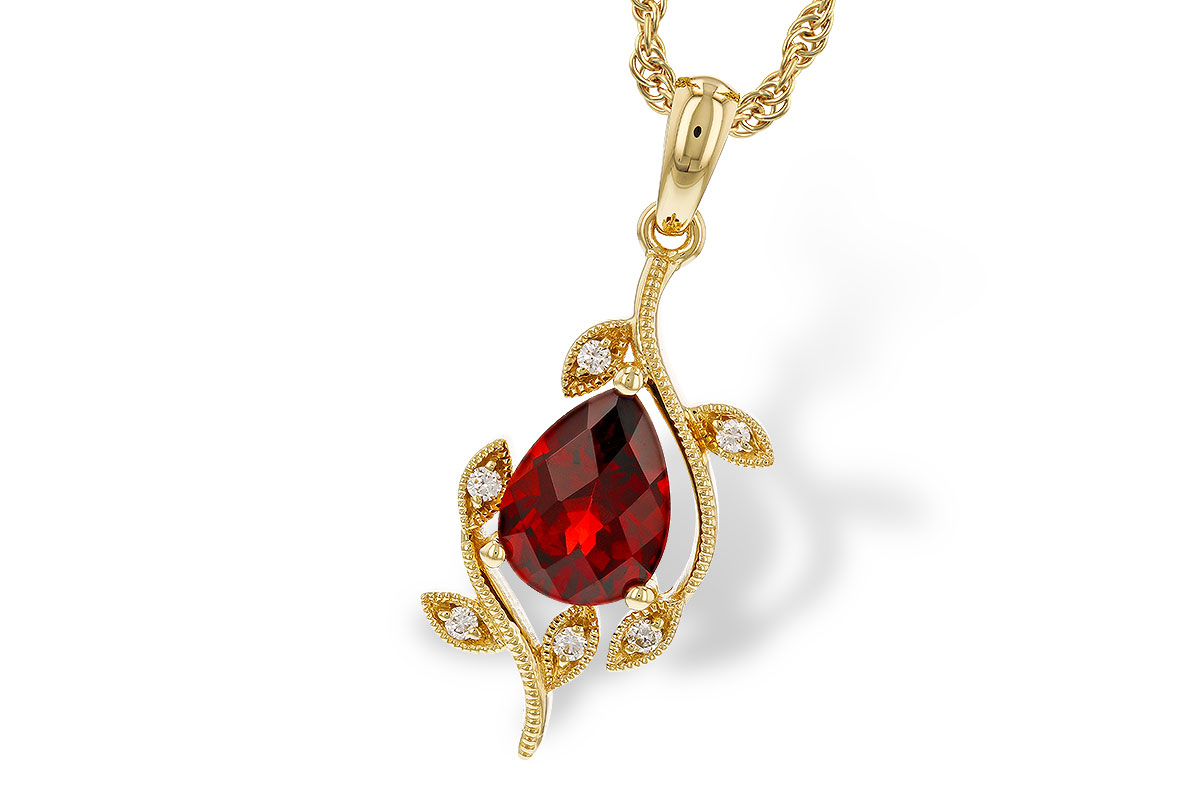 C275-15845: NECKLACE 1.34 GARNET 1.39 TGW (8X6MM GAR)
