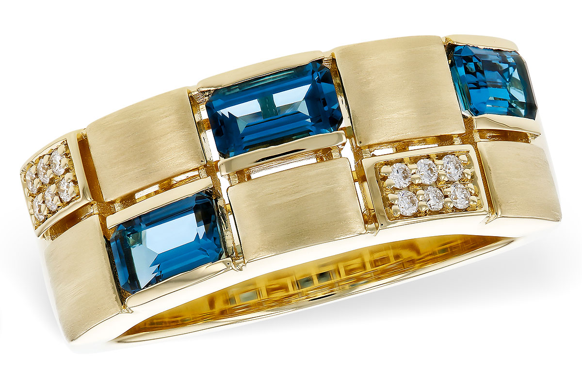 C275-15890: LDS RG .94 LONDON BLUE TOPAZ 1.00 TGW