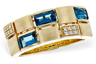 C275-15890: LDS RG .94 LONDON BLUE TOPAZ 1.00 TGW