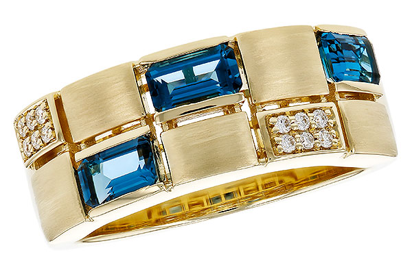 C275-15890: LDS RG .94 LONDON BLUE TOPAZ 1.00 TGW