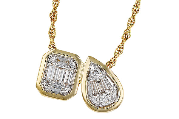 C275-16790: NECKLACE .17 BAG .25 TW