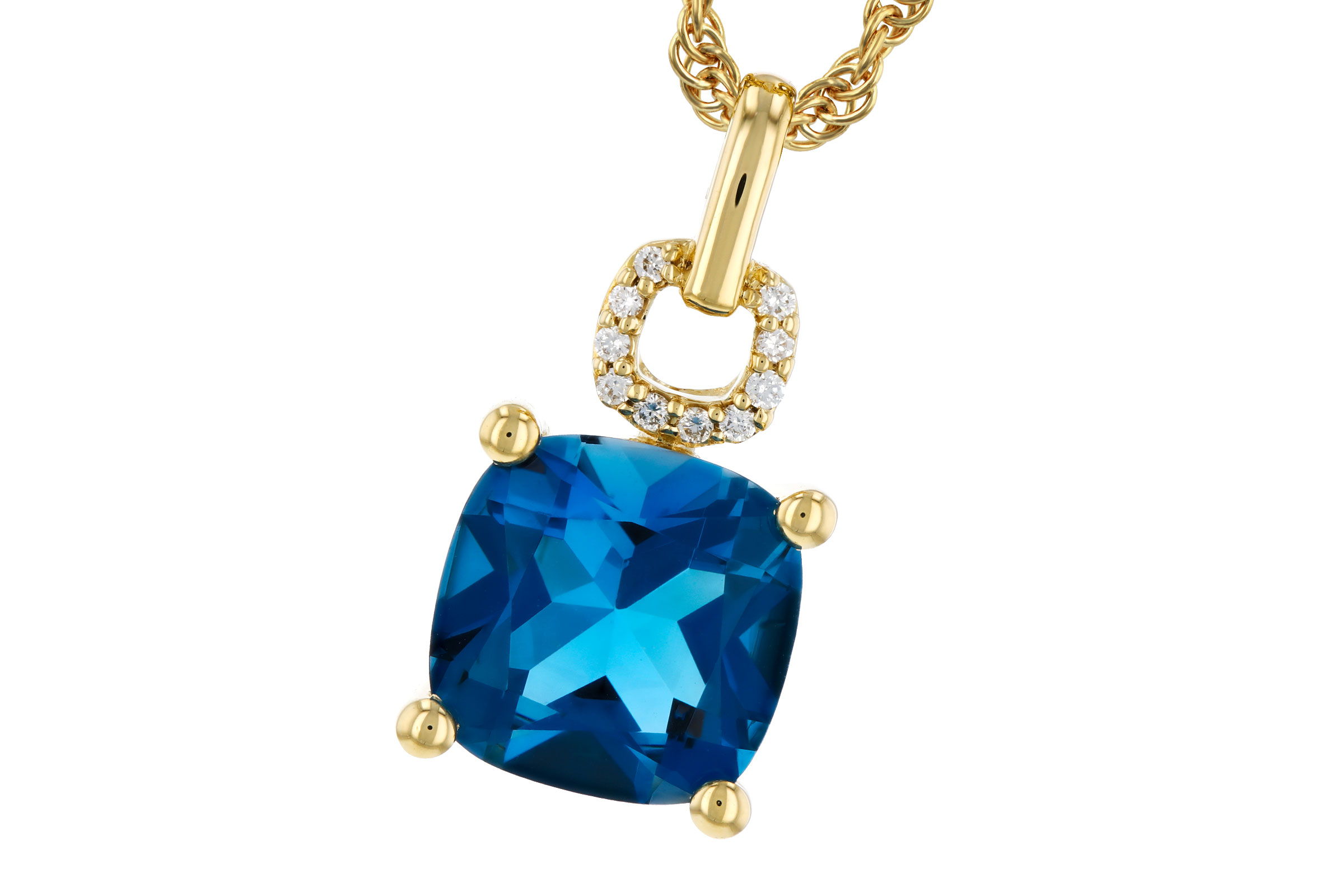 C276-02227: NECK 2.16 LONDON BLUE TOPAZ 2.18 TGW (8MM LBT)
