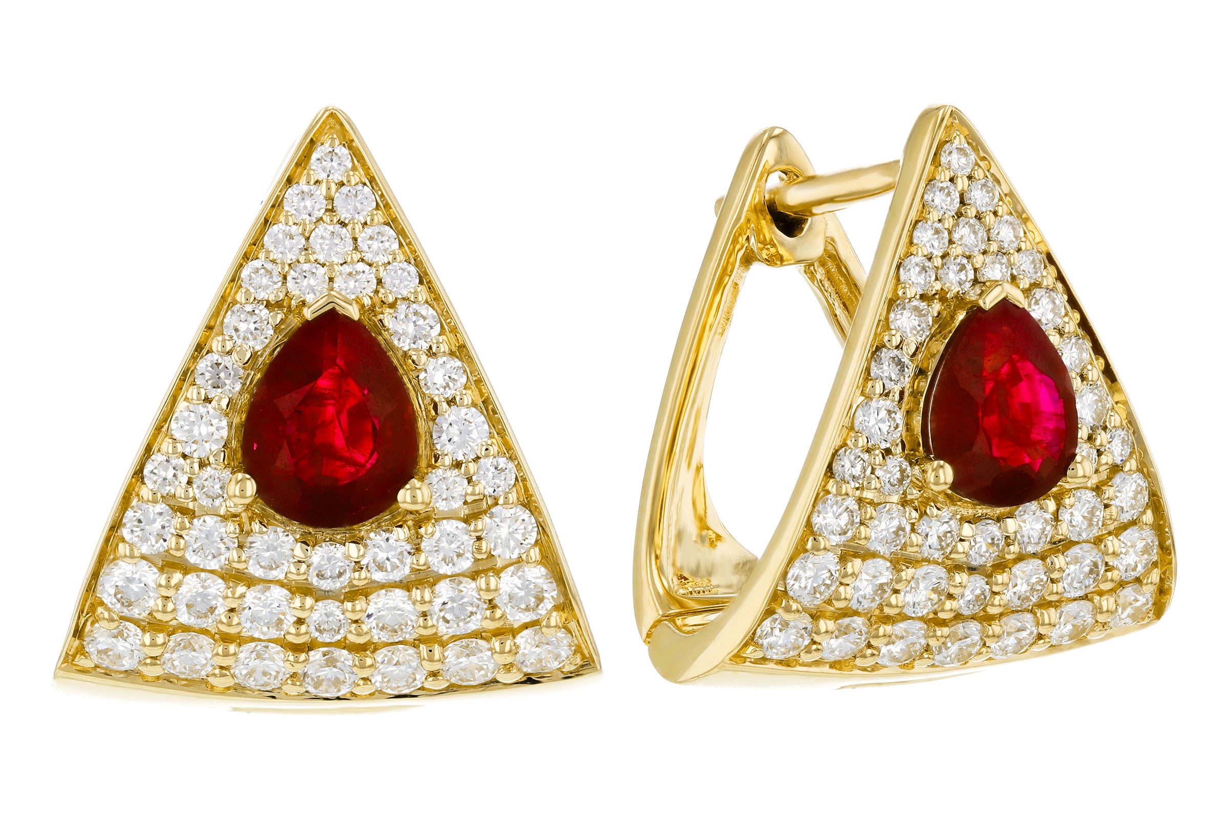 C276-02254: EARRINGS .63 TW RUBY 1.18 TGW (5x4MM RU)