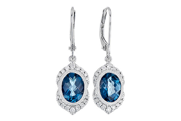 D273-35890: EARR 2.45 LONDON BLUE TOPAZ 2.64 TGW