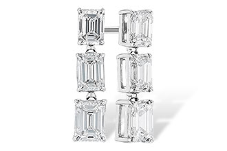D274-19536: EARRINGS 1.12 TW EMERALD CUTS