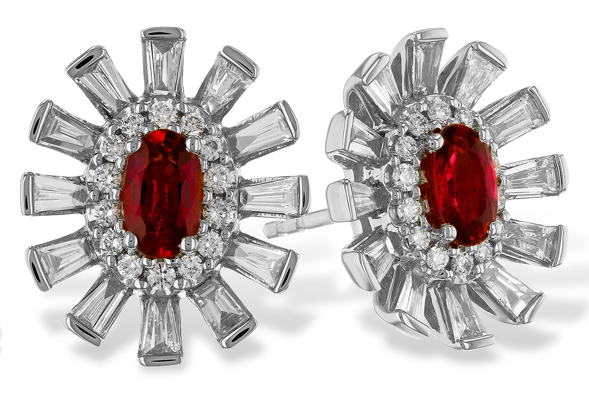 D274-25845: EARR .58 TW RUBY 1.30 TGW (5x3MM RUBY)