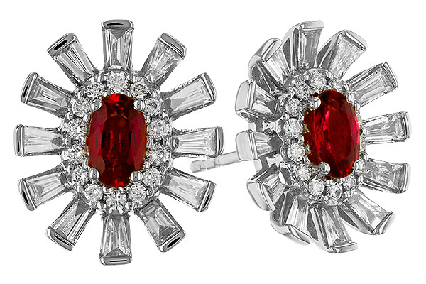 D274-25845: EARR .58 TW RUBY 1.30 TGW (5x3MM RUBY)