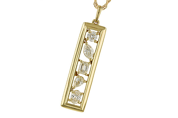 D274-26754: NECKLACE .85 TW FANCY CUT DIAMONDS