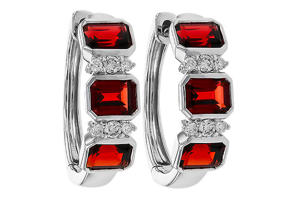 D275-11336: EARRING 1.50 TW GARNET 1.61 TGW