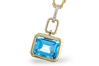 D275-13181: NECKLACE 3.26 BLUE TOPAZ 3.30 TGW (10x8MM BT)