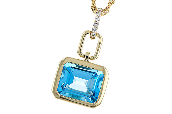 D275-13181: NECKLACE 3.26 BLUE TOPAZ 3.30 TGW (10x8MM BT)