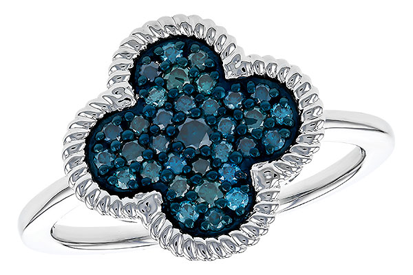 D275-14081: LDS DIA RG .33 TW BLUE DIAMONDS