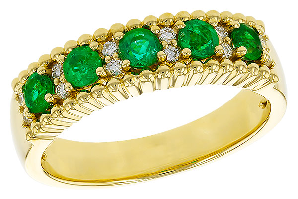 D275-17717: LDS WED RG .48 TW EMERALD .60 TGW