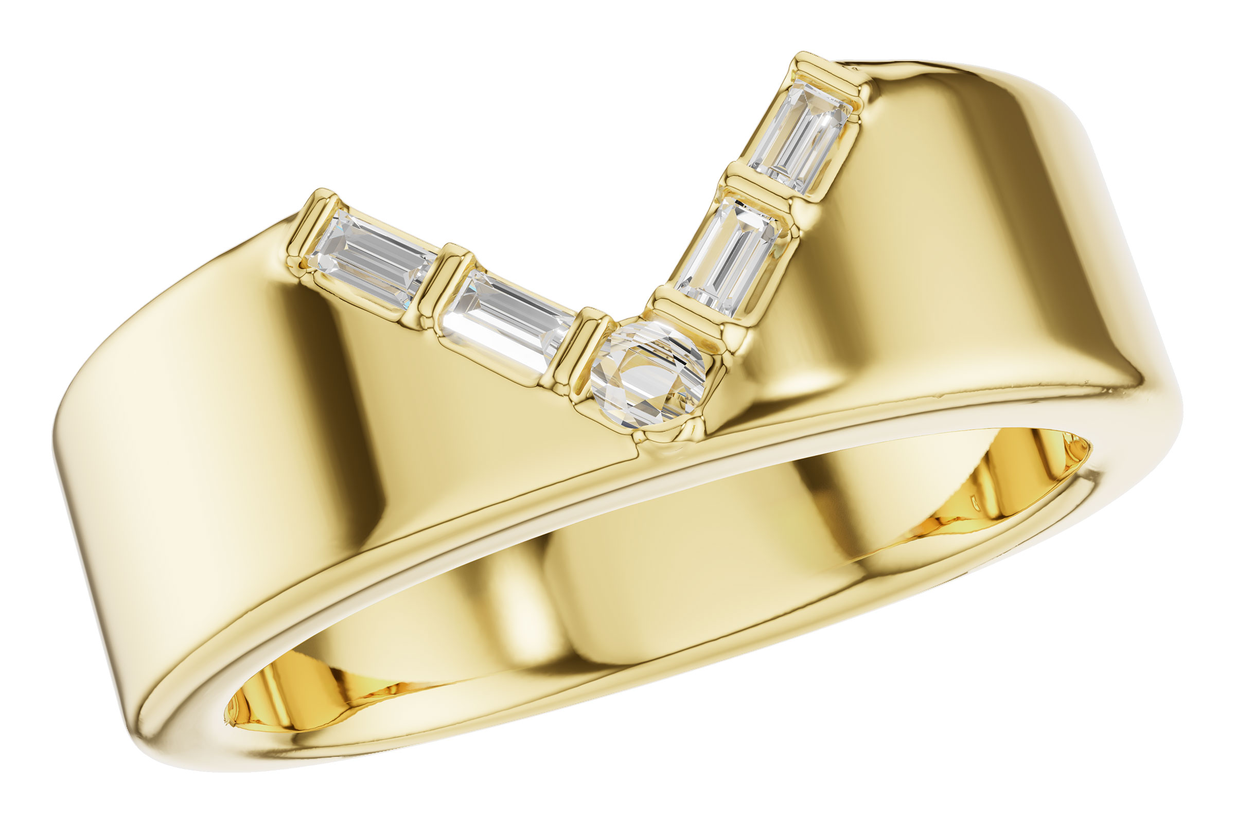 D276-01308: LDS DIA WED RG .07 BAGUETTE .11 TW
