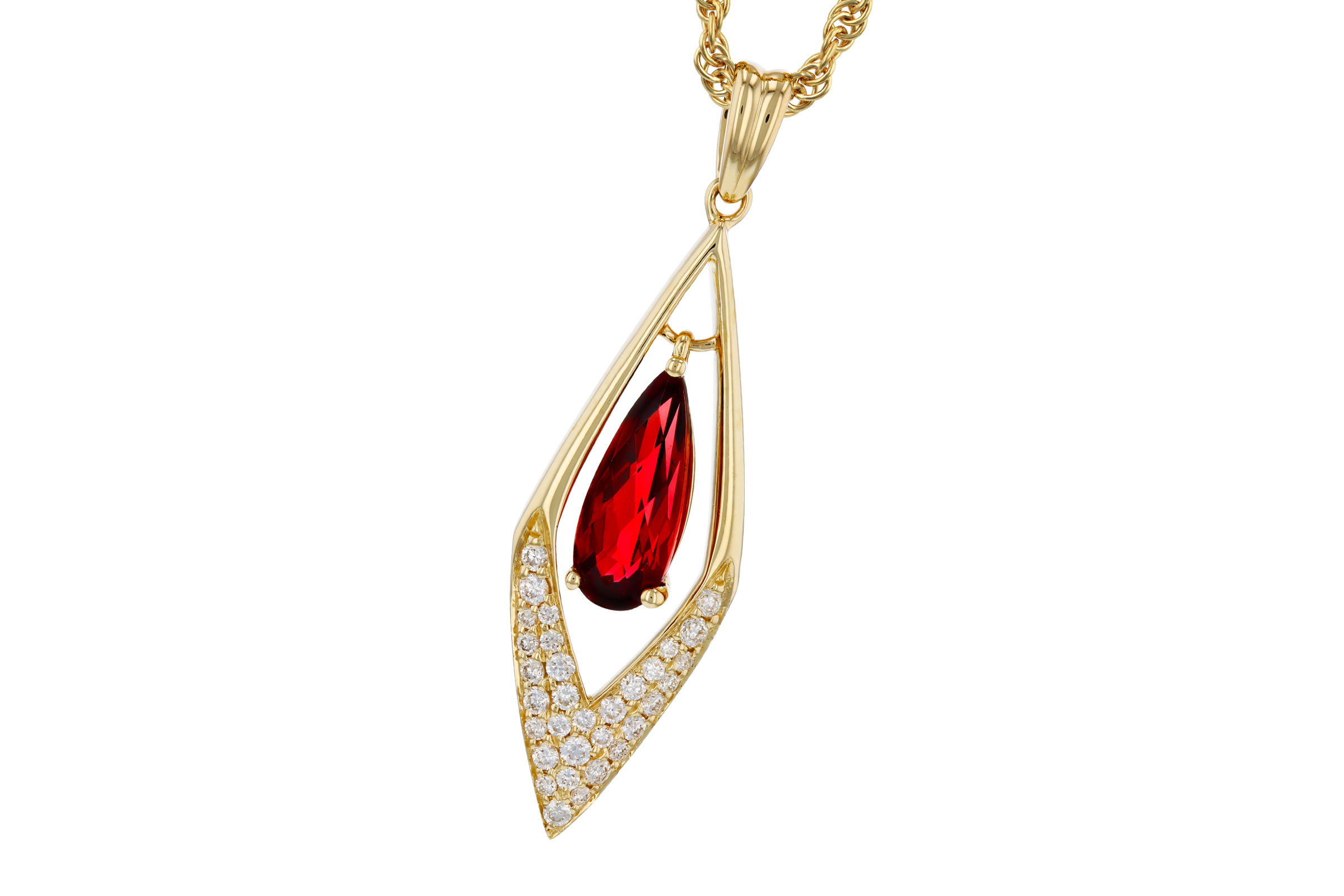 D276-02208: NECK .93 GARNET 1.10 TGW (10x4MM GAR)