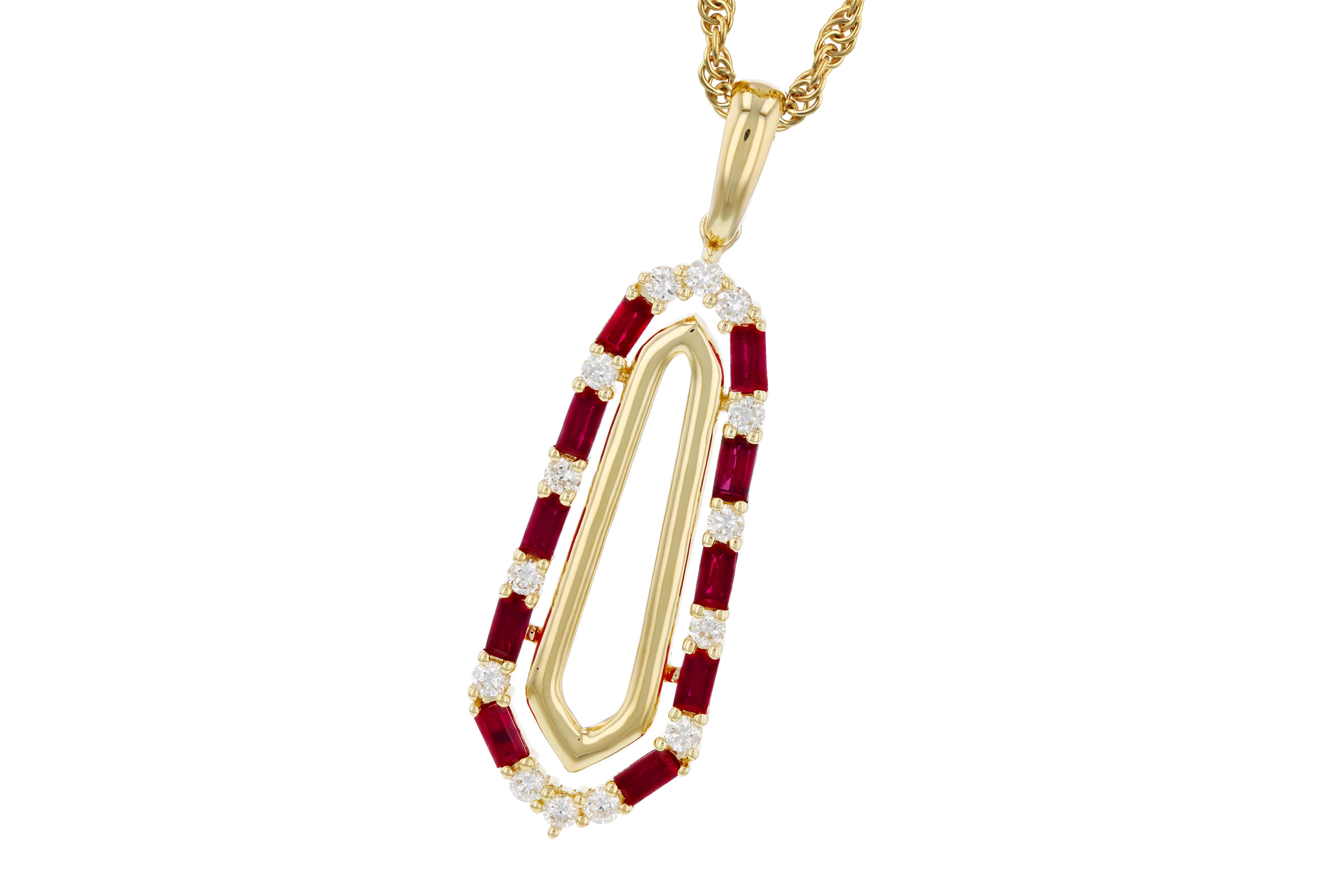 D276-03136: NECKLACE .72 TW RUBY .92 TGW