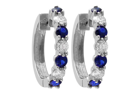 E001-48572: EARRINGS 1.30 SAPH 2.08 TGW