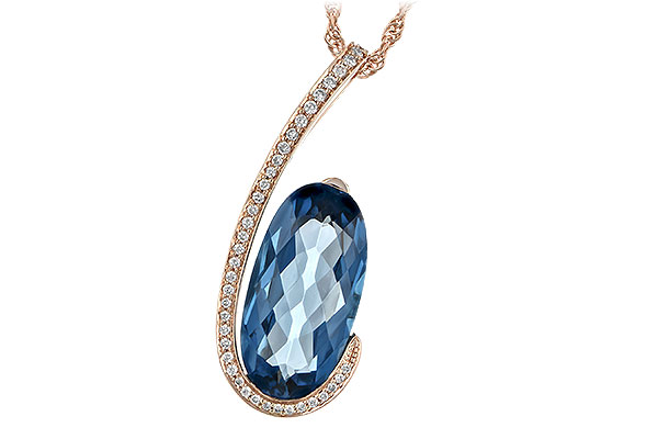 E189-64999: NECK 4.48 LONDON BLUE TOPAZ 4.60 TGW
