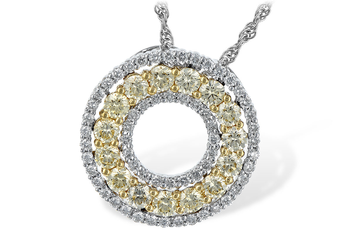 E189-65854: NECK 1.08 YELLOW DIAS 1.55 TW