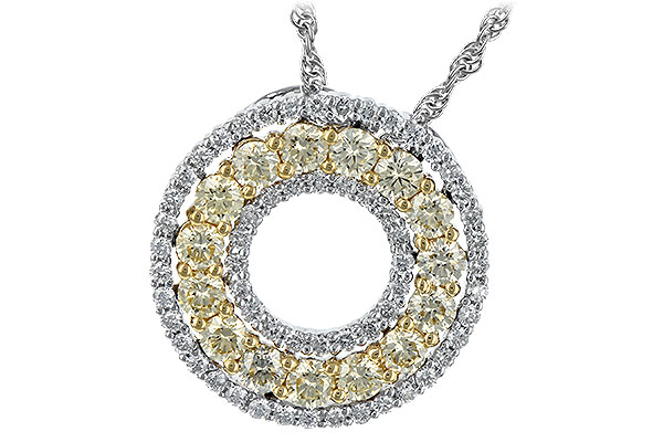 E189-65854: NECK 1.08 YELLOW DIAS 1.55 TW