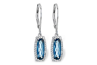 E190-60399: EARR 2.10 LONDON BLUE TOPAZ 2.28 TGW