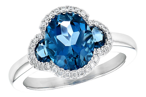 E190-60426: LDS RG 3.04 TW LONDON BLUE TOPAZ 3.20 TGW