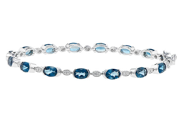 E190-60454: BRACELET 7.20 LONDON BLUE TOPAZ 7.36 TGW