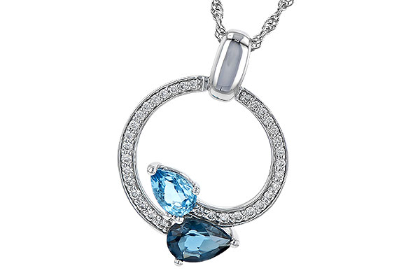 E190-61317: NECK 1.22 BLUE TOPAZ 1.40 TGW