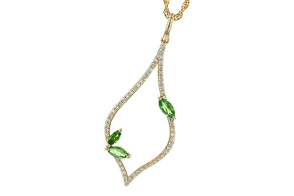 E190-61354: NECK .35 GREEN GARNET .55 TGW