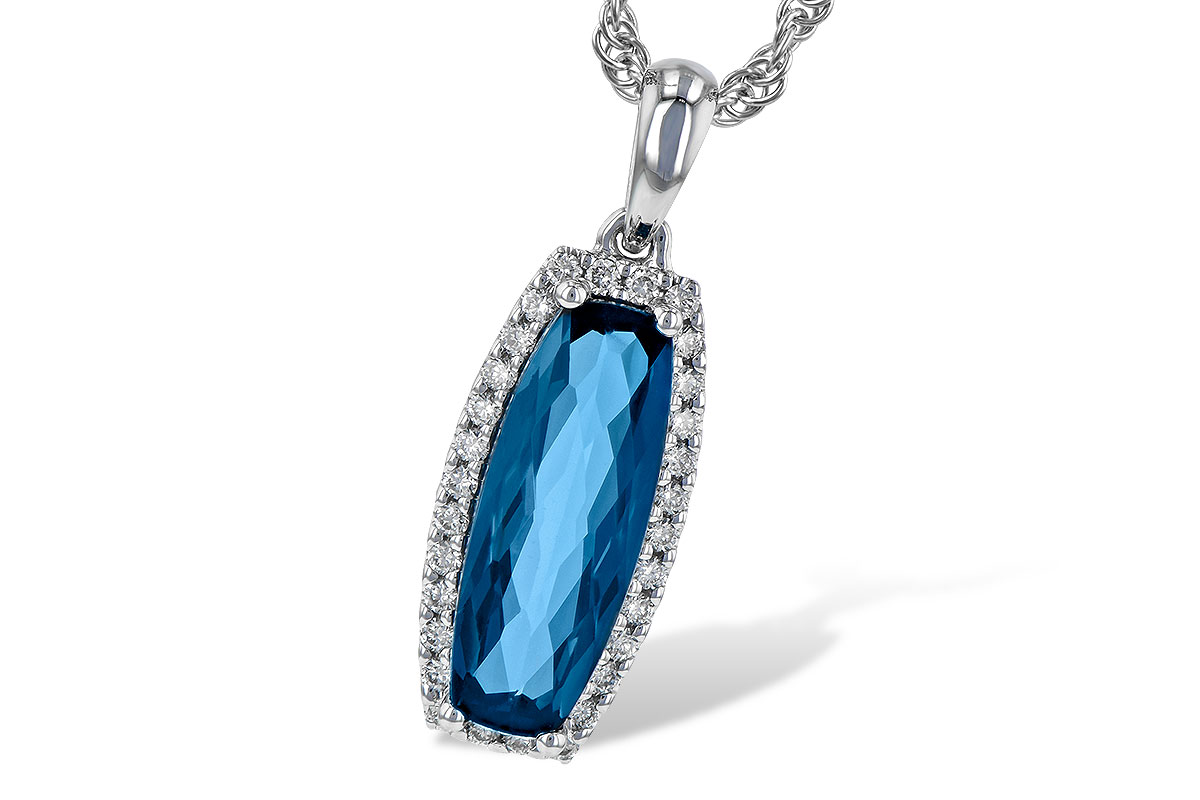 E190-62190: NECK 1.58 LONDON BLUE TOPAZ 1.70 TGW