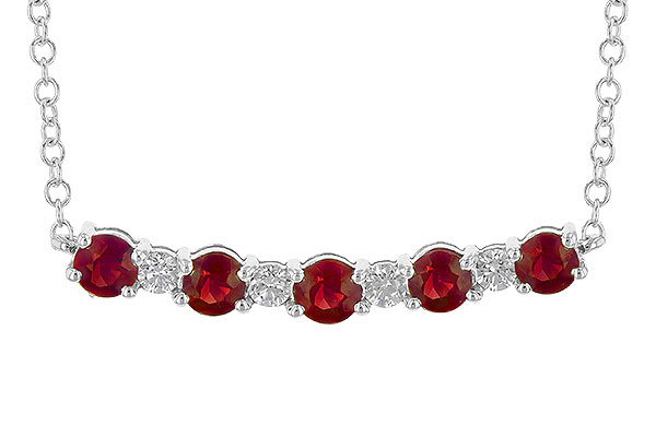 E190-63099: NECK .58 TW RUBY .70 TGW