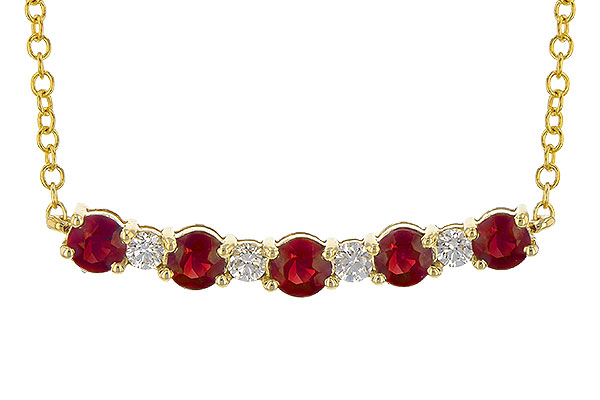 E190-63099: NECK .58 TW RUBY .70 TGW