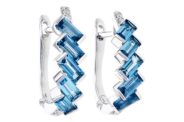 E273-34972: EARR 1.45 LONDON BLUE TOPAZ 1.50 TGW