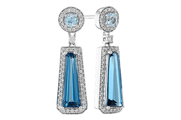 E274-22245: EARR 2.28 TW BLUE TOPAZ 2.54 TGW