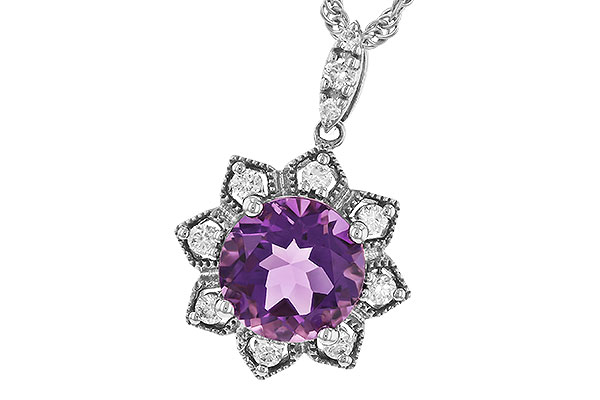 E274-23181: NECK 1.70 AMETHYST 1.87 TGW (8MM RD)