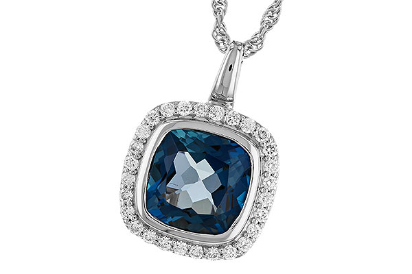 E274-24945: NECK 3.85 LONDON BLUE TOPAZ 4.15 TGW (9MM LBT)