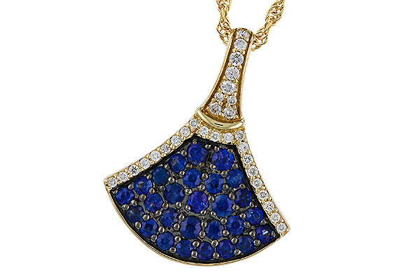 E275-13181: NECKLACE .71 TW SAPPHIRE .85 TGW