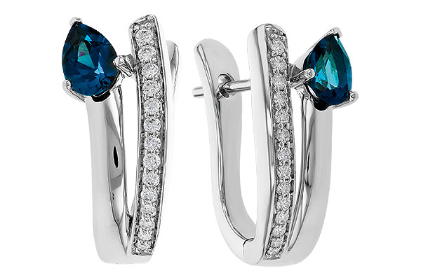 E275-15890: EARR .88 LONDON BLUE TOPAZ 1.08 TGW (6x4MM LBT)